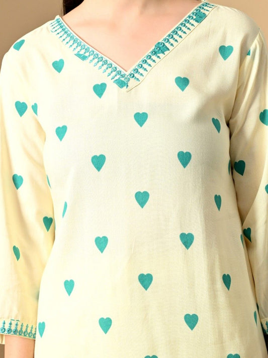 Women Geometric Printed Screen Print Daily Cotton Straight Kurta