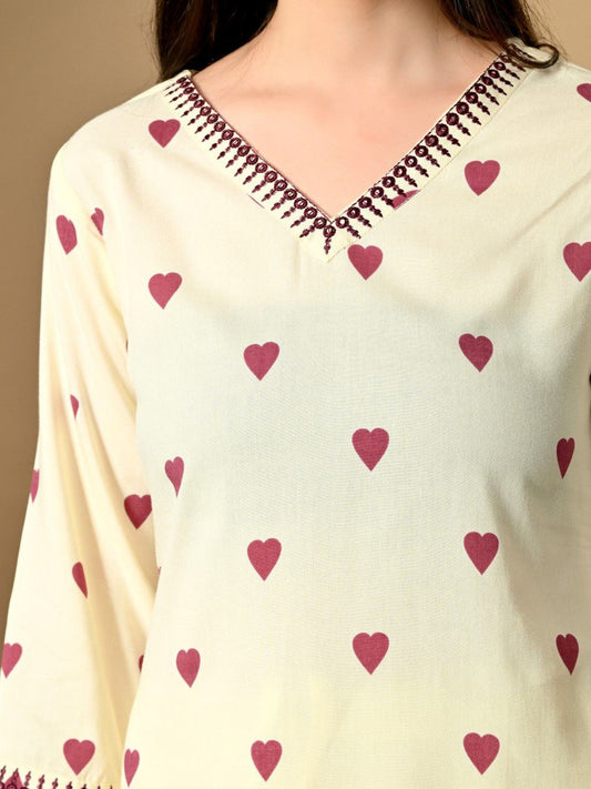 Women Geometric Printed Screen Print Daily Cotton Straight Kurta