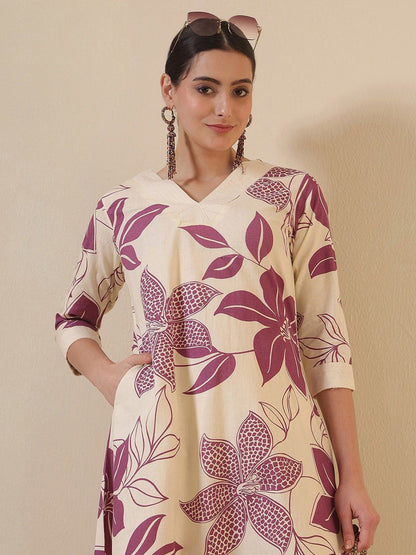 Women Printed Sequinned Anarkali Kurta