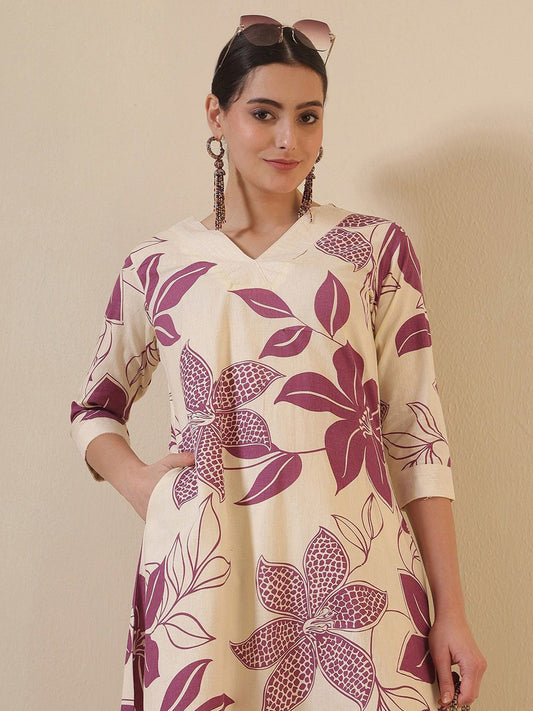 Women Printed Sequinned Anarkali Kurta