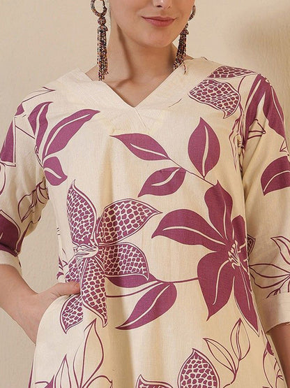 Women Printed Sequinned Anarkali Kurta