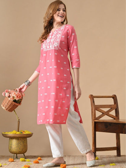 Women Ethnic Motifs Printed Daily Cotton A-Line Kurta