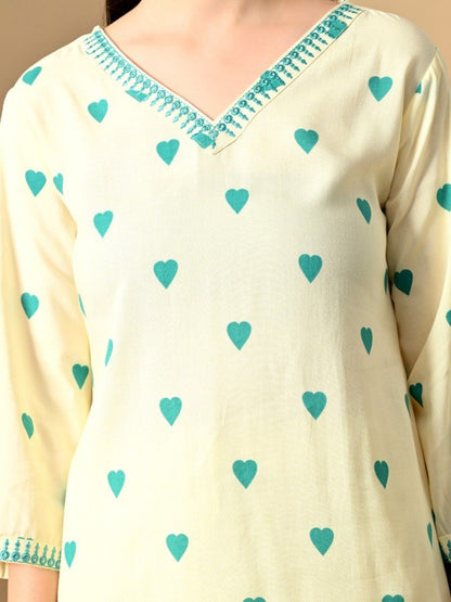 Women Geometric Printed Screen Print Daily Cotton Straight Kurta