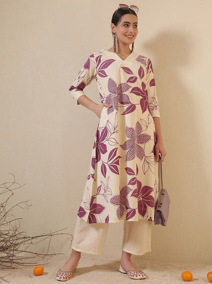 Women Printed Sequinned Anarkali Kurta