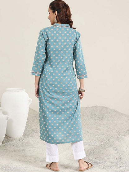 Women Printed Chikankari Kurta