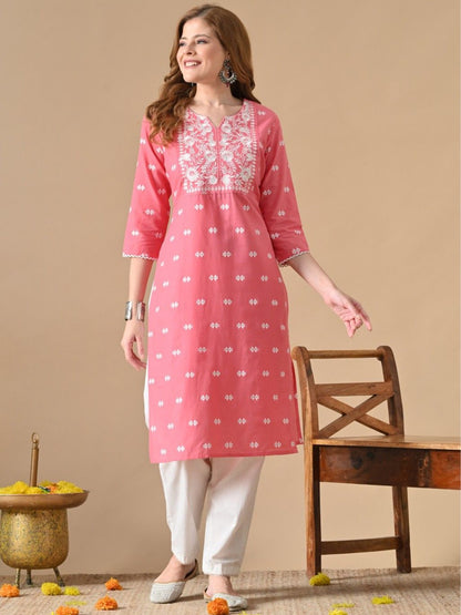 Women Ethnic Motifs Printed Daily Cotton A-Line Kurta