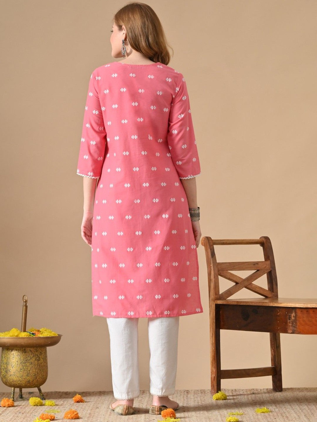 Women Ethnic Motifs Printed Daily Cotton A-Line Kurta