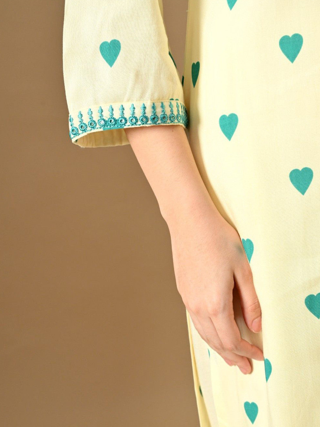 Women Geometric Printed Screen Print Daily Cotton Straight Kurta