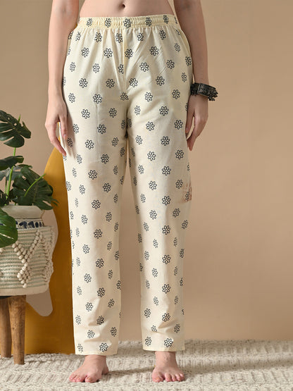 Women Floral Printed Regular Pure Cotton Kurta with Trousers