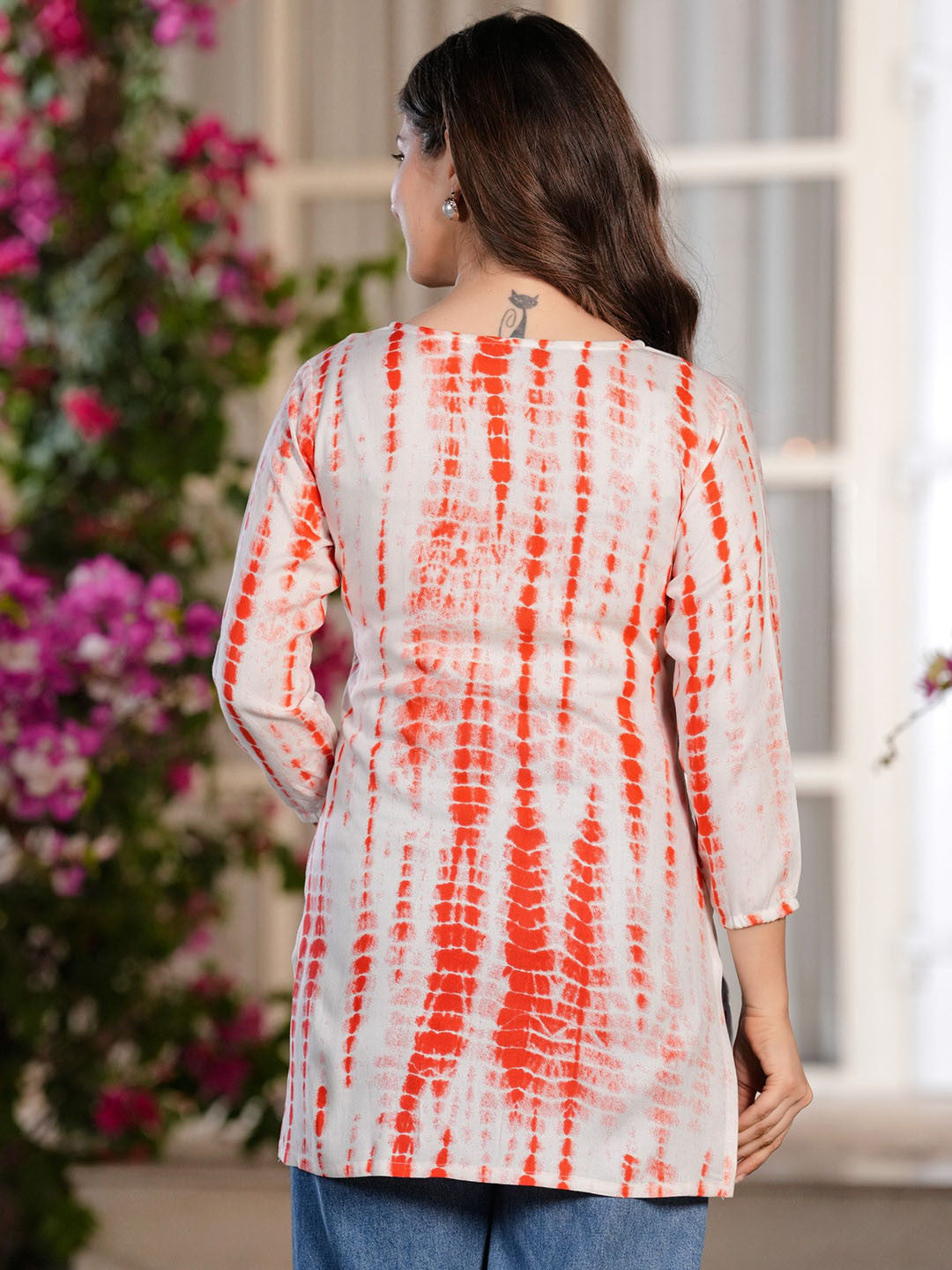 Women Floral Printed Flared Sleeves Kurta